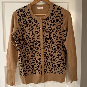 Merona Animal Print Button-Up Sweater